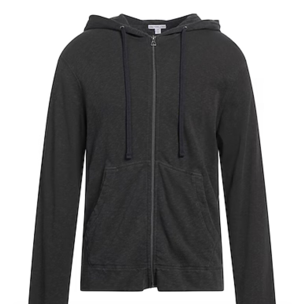 James Perse Charcoal Lightweight Hoodie Jacket